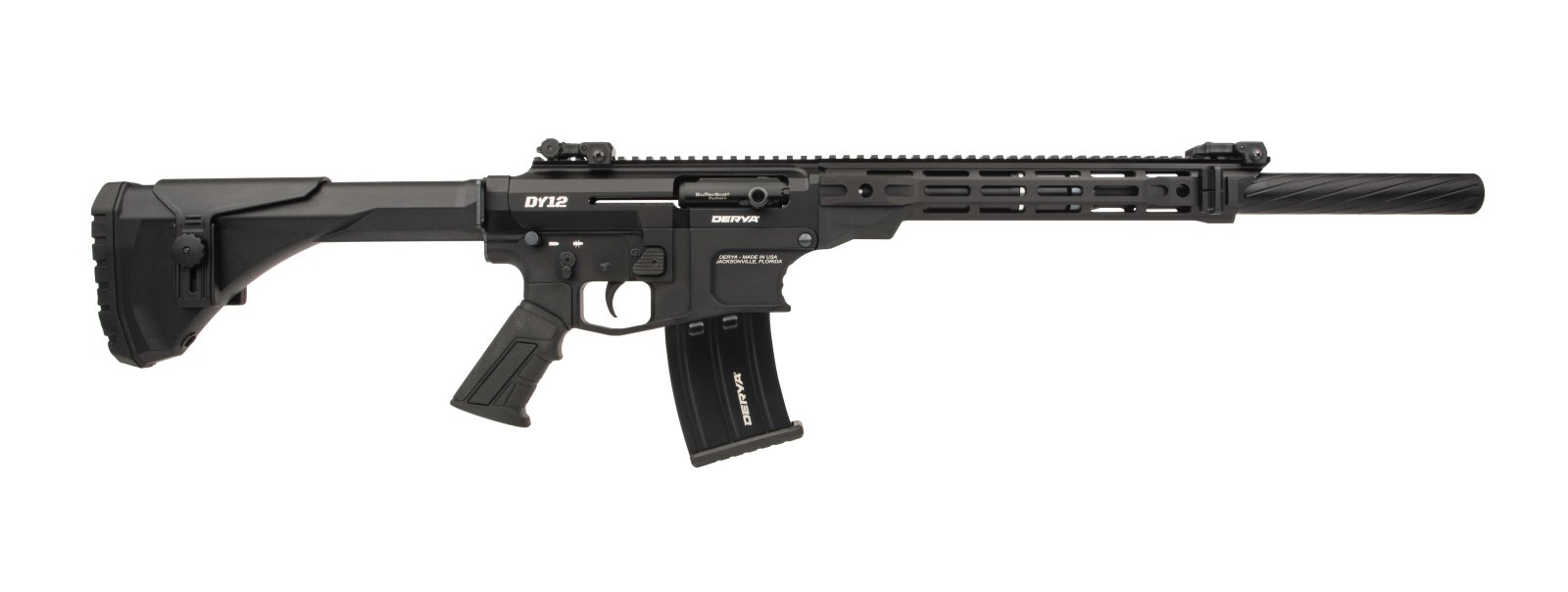 Derya DY1220CAUS 12GA Semi-Auto Shotgun 20" Barrel 5+1 Black