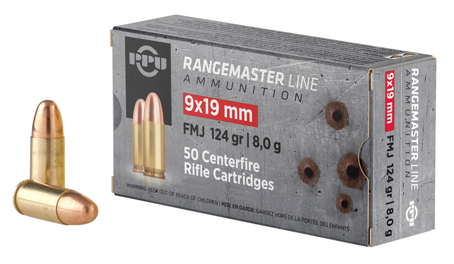 PPU PPRM9M Rangemaster 9mm 124gr FMJ Ammo 1000 Rounds - Prvi Partizan - 9mm