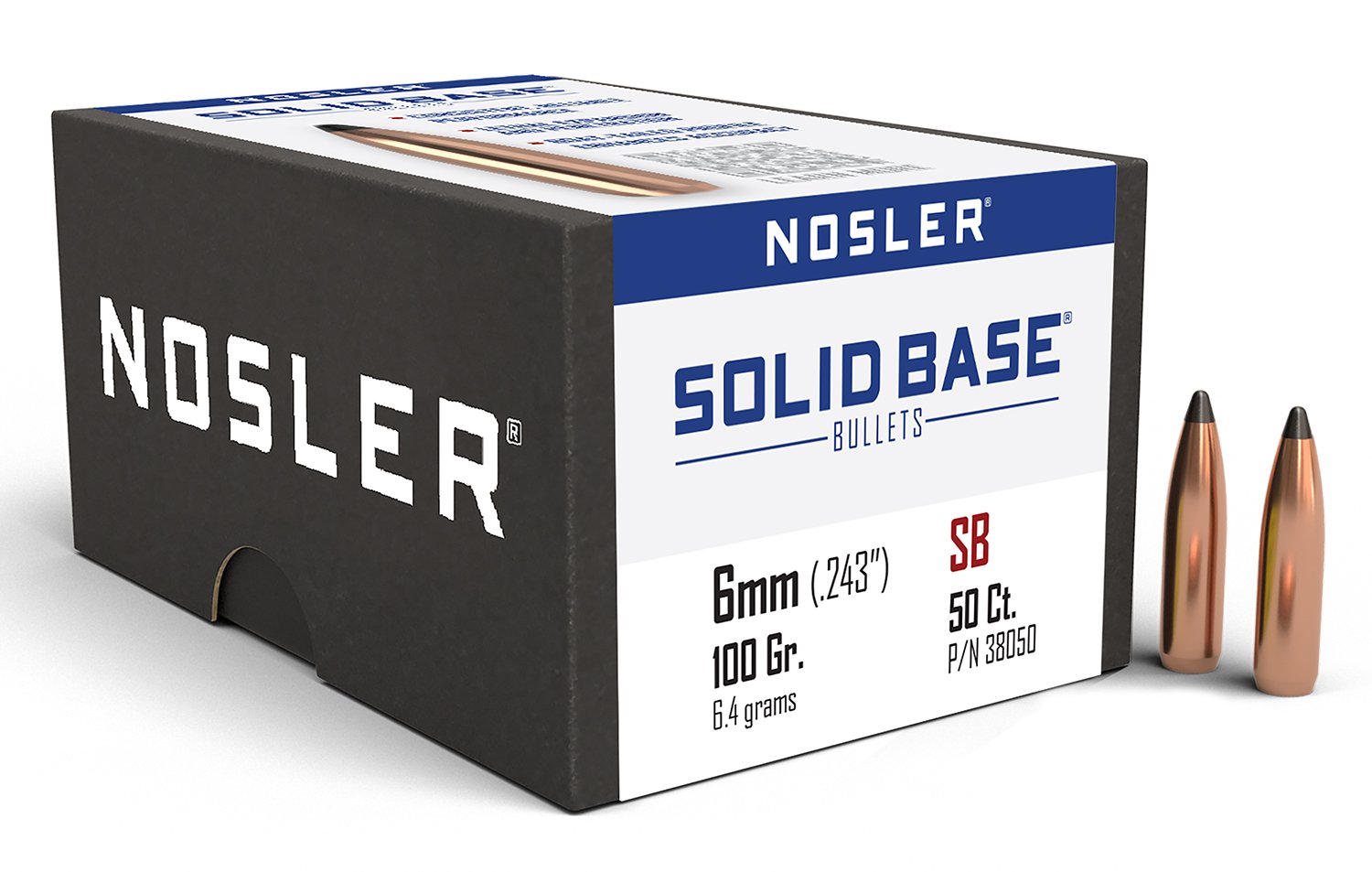 Nosler 38050 6mm 100gr Soft Point Reloading Bullets 50 Count