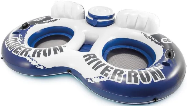INTEX 58837EP River Run II Double Tube w/ Built-In Cooler 440 lb - INTEX