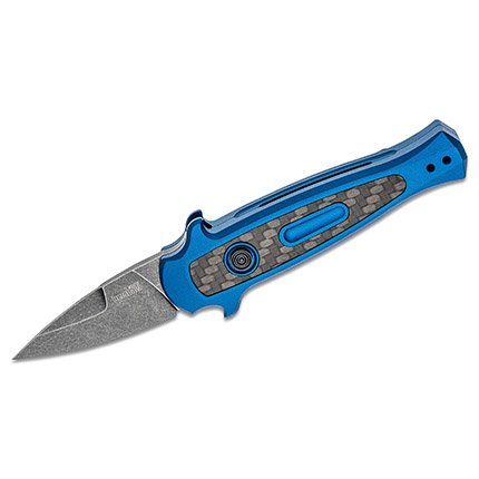 Kershaw 7130BLUBW Launch 12CA Mini-Stiletto 1.9" Blue Carbon Fiber
