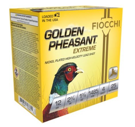 Fiocchi 12GPX4 Golden Pheasant Extrema 12Gauge 2.75" 1 3/8oz 4Shot 25... - Fiocchi - 12 Gauge