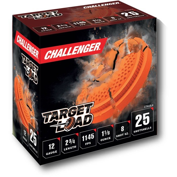 Challenger CTA12L8 12 Gauge 2-3/4" 1-1/8 oz #8 Shot 250/Case Ammo - CHALLENGER AMMO - 12 GAUGE