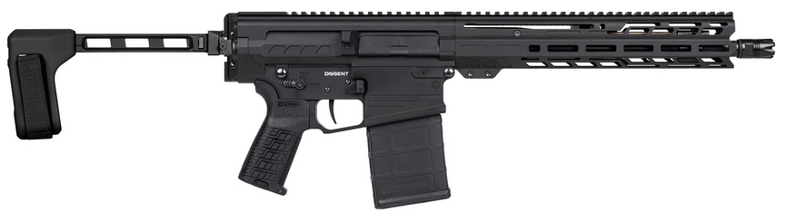 CMMG 38A850CAB Dissent MK3 Braced .308 Win 12.5" Armor Black Pistol - CMMG - .308 WIN