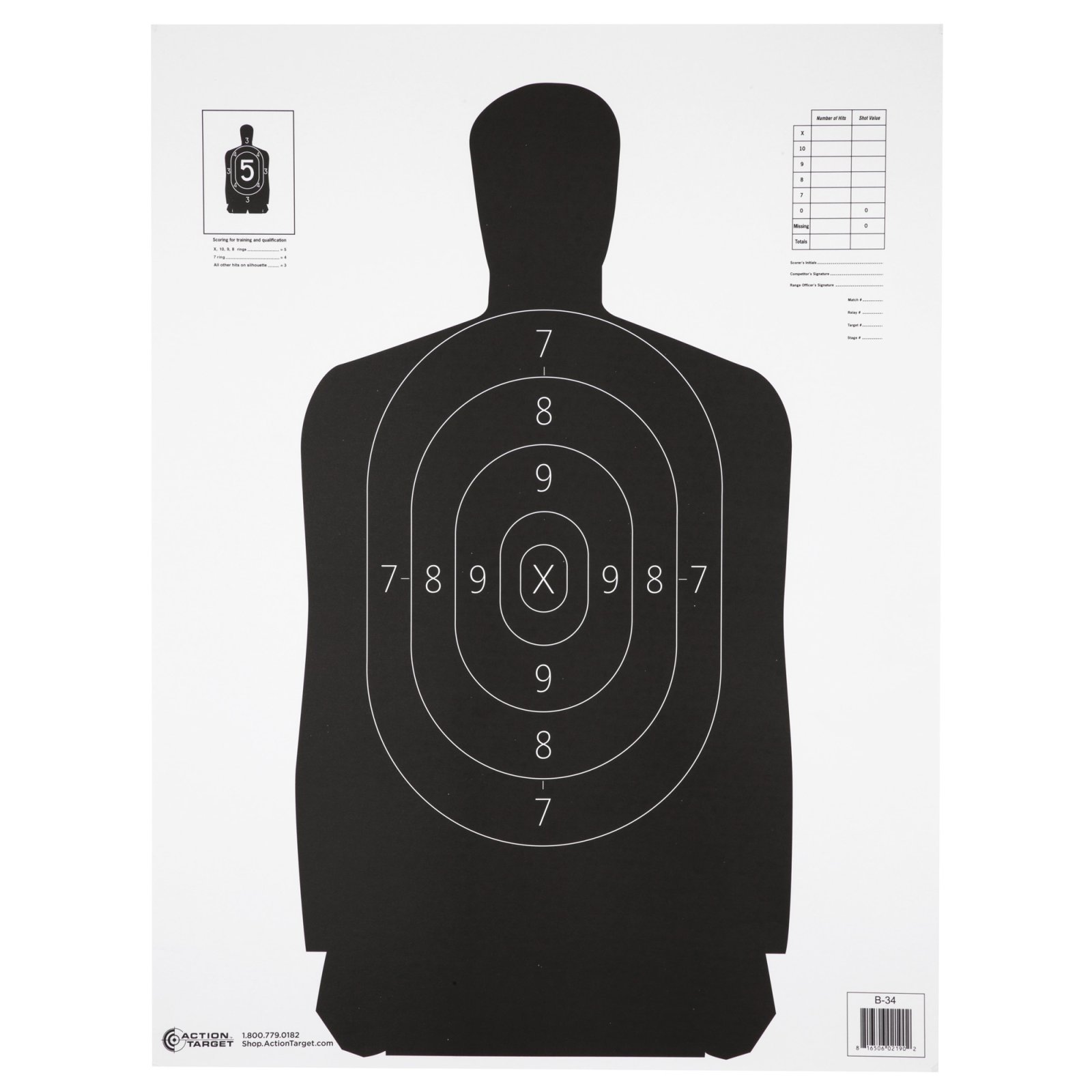 Buy Action Target Inc B-34-100 25-Yard Qualificat online