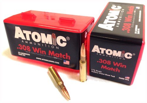 Atomic 00428 .308 Win 175GR BTHP Match 50 Rounds
