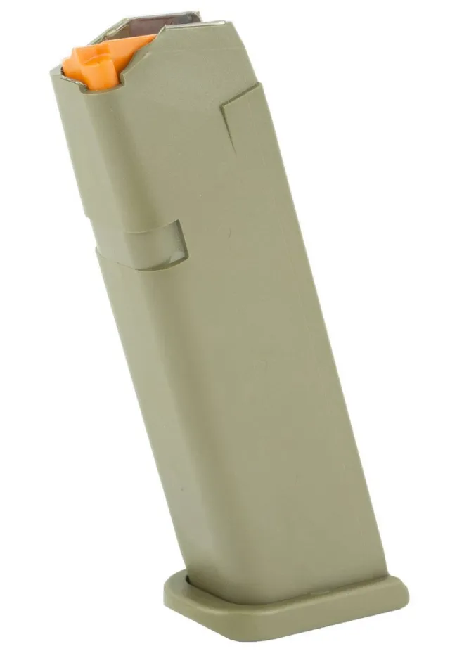 GLOCK MAGAZINE 9MM 17RD G17 OLIVE DRAB ORANGE FOLLOWER BULK - Glock