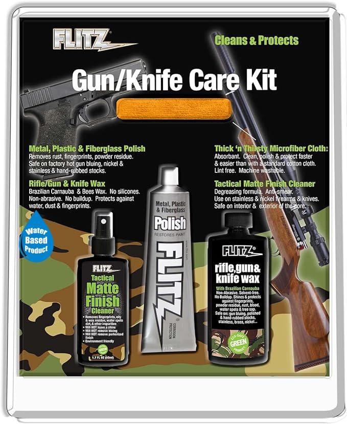 Buy Flitz 41501 Gun Care Kit: Cleaner, Polish, Wax, Microfiber Cloth online