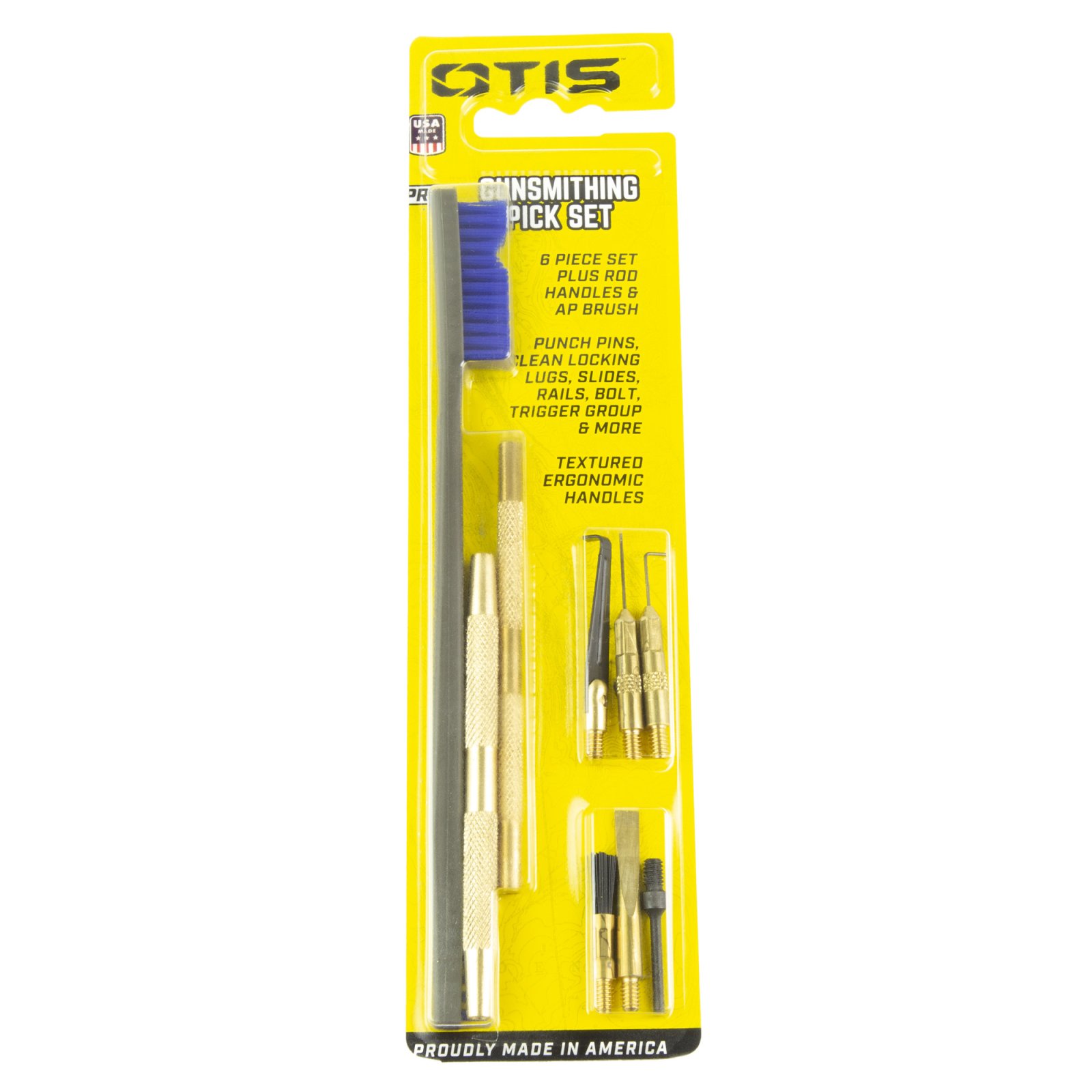 Otis Technology PRO+ Gunsmithing Pick Set - Detailed Cleaning, Punch Pins, Clean Locking Lugs, Slides, Rails, Bolt, Trigger Group