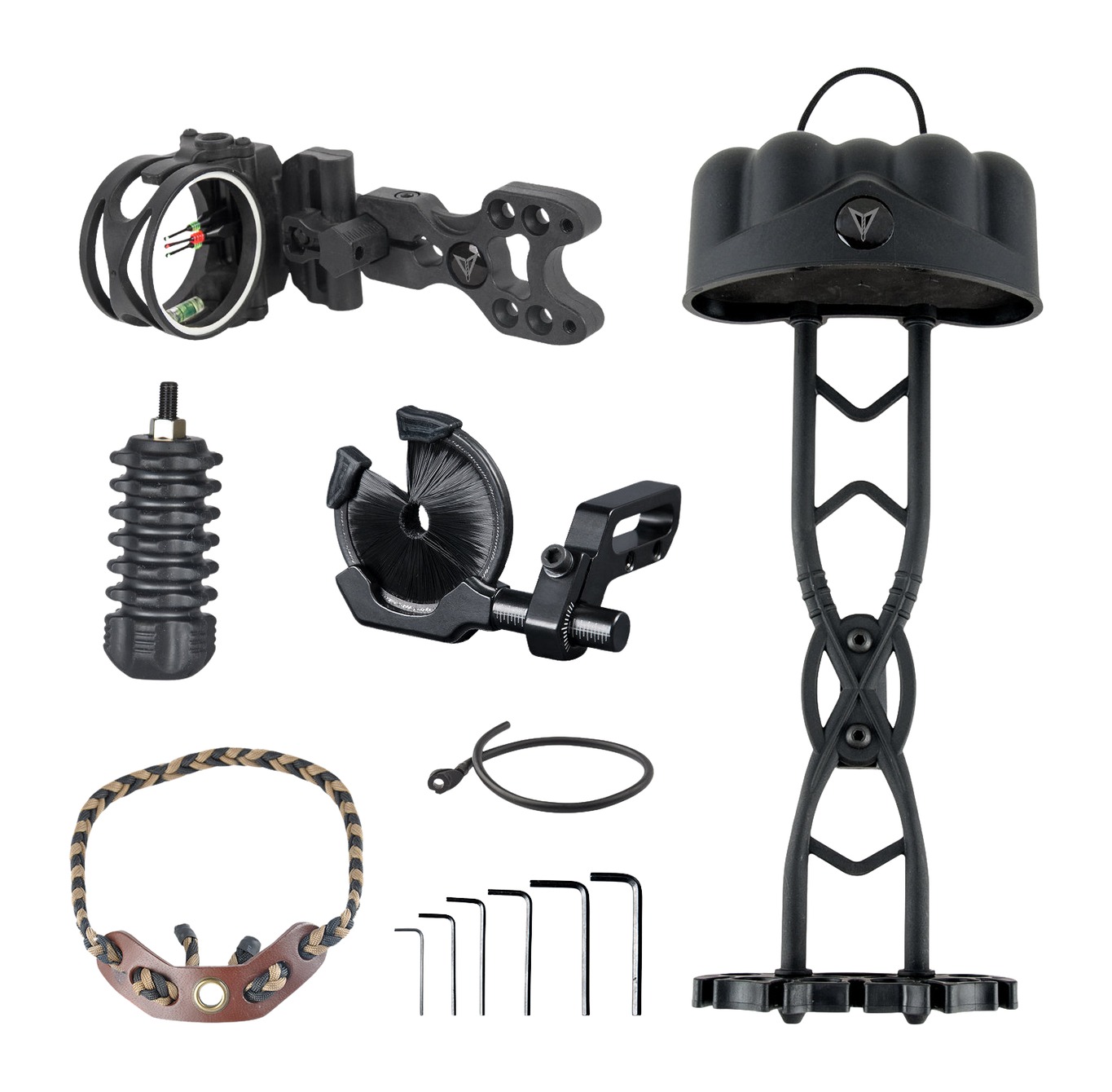 30-06 BPNXTL-BK Bow Accessory Kit: 3-Pin Sight, Quiver, Stabilizer, Sling
