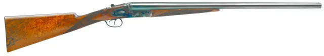 Dickinson LLC Plantation 410 Gauge Break Open 2.75" 2rd 28" Gloss Blued Side By Side Barrel, True Bone-Charcoal Case Hardening Engraved Receiver, English Style Turkish Walnut Stock - DKSN - 410 Gauge