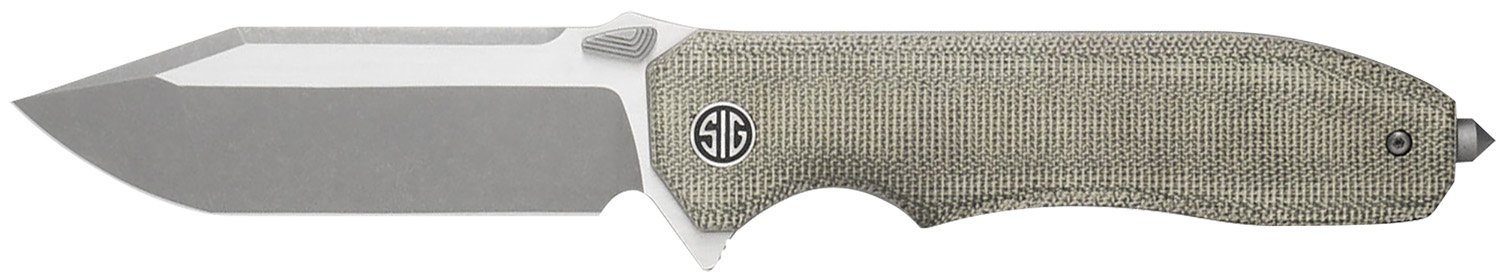 Eikonic VA9GT Validus 3.78" M390 Tanto Blade, Green Micarta Handle