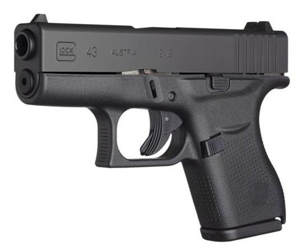 Glock 43 Sub-Compact Pistol 9mm 3.41" Barrel 6 Round Fixed Sights UI4350201 - Glock - 9mm