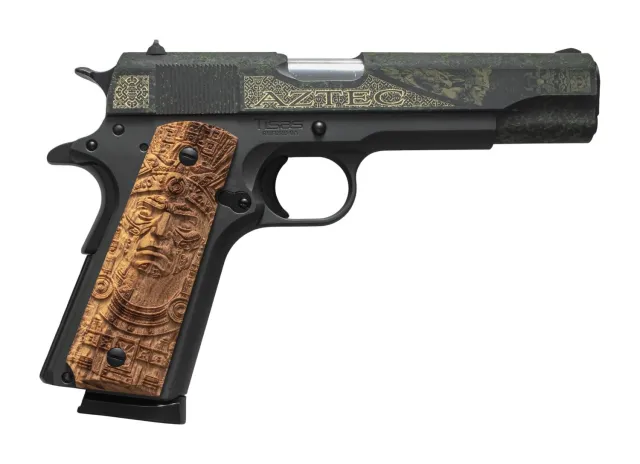 Tisas 1911 A1 Service Aztec 45 ACP 5 In 7+1 Carbon Steel Serrated Slide - TISAS - 45 ACP