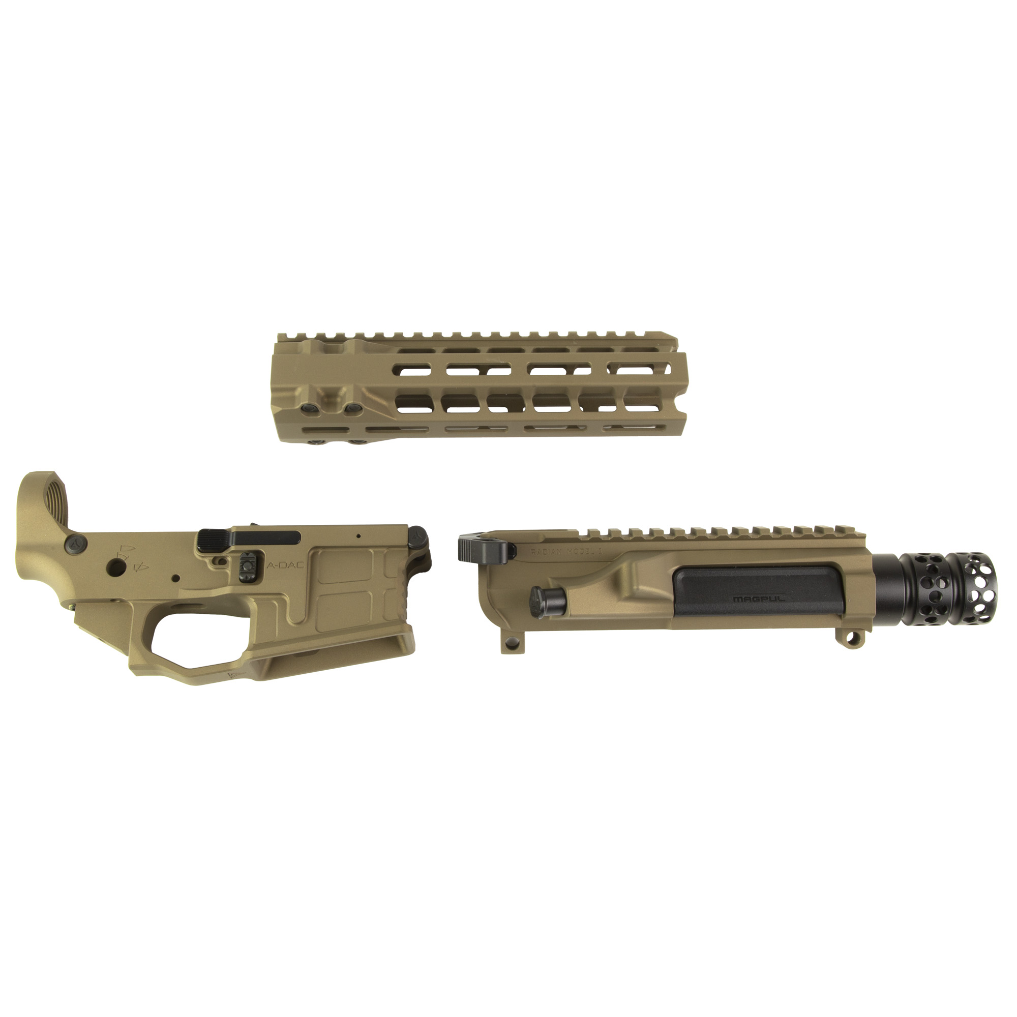 Radian Weapons R0437 AX556 AR-15 Lower/Upper Set, Ambidextrous, Brown