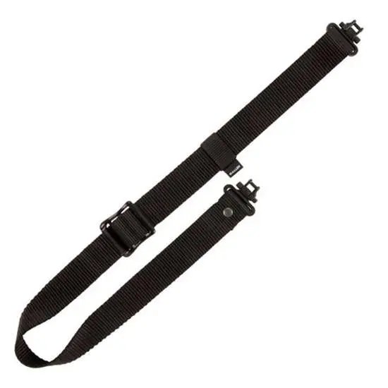 Allen 8451 Slide-N-Lock Black Nylon Webbing 24"-40" OAL 1.25" W Adjustable Design QD Swivels for Rifles - Allen Company - QUICK DETACH
