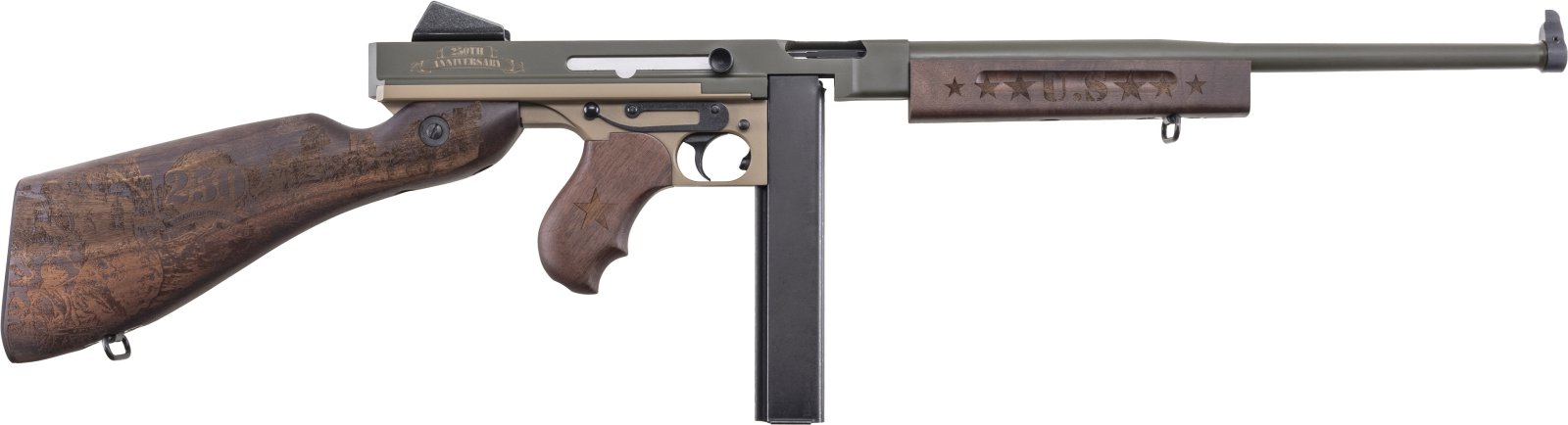 Thompson M1 45 Auto 30+1 16.500 OD Green, Coyote Tan Milled Steel