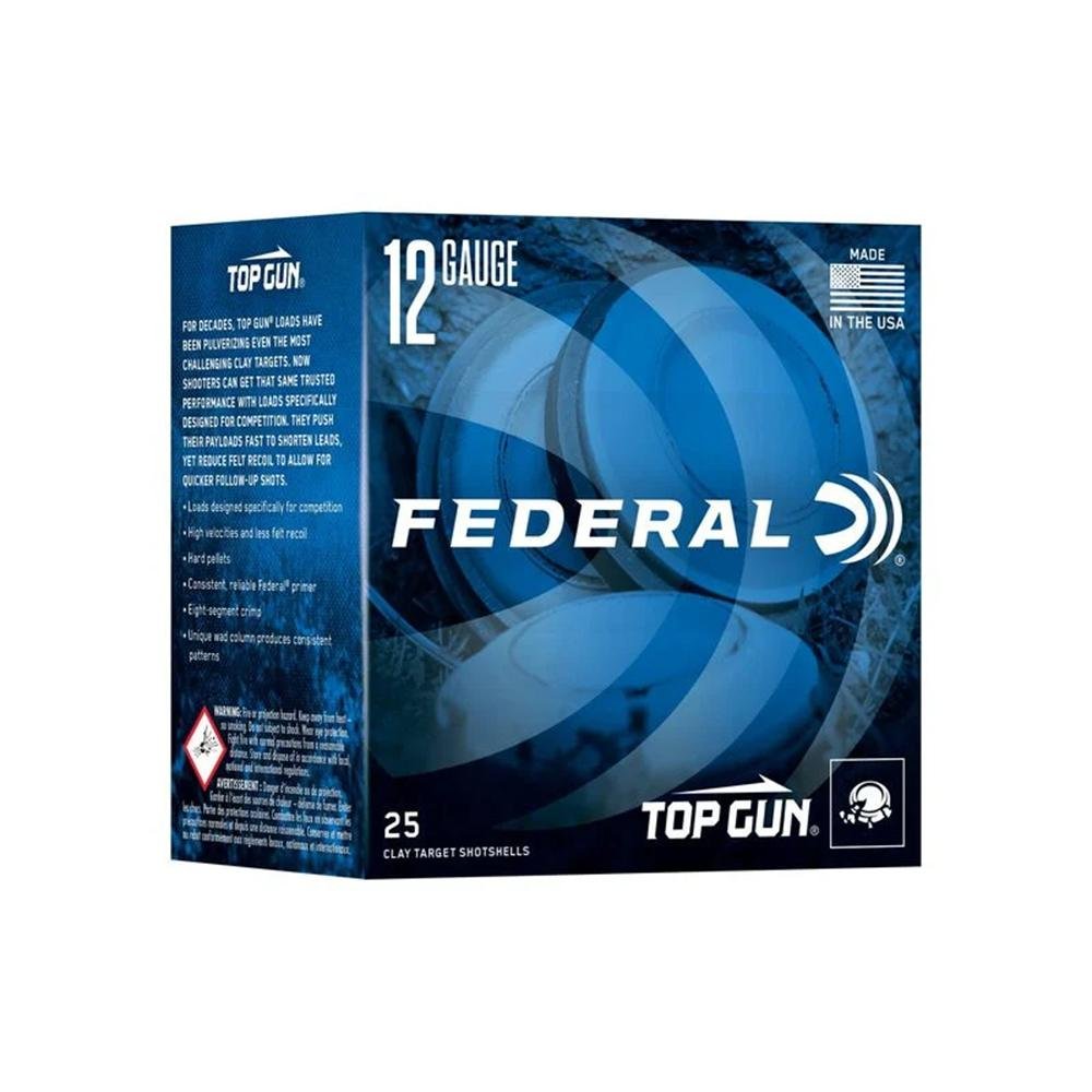 Federal TGS128 8 Top Gun 12GA 1oz #8 1250FPS 250RD Case Target Loads