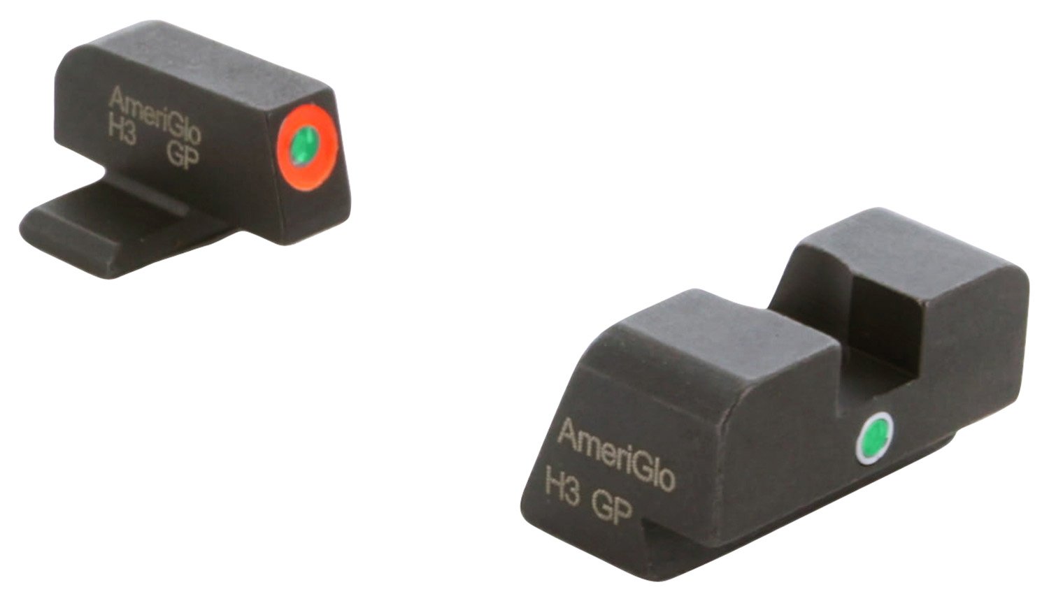 AmeriGlo XD201 i-Dot Night Sight Set Springfield XD Green/Orange Tritium - AMER - STEEL