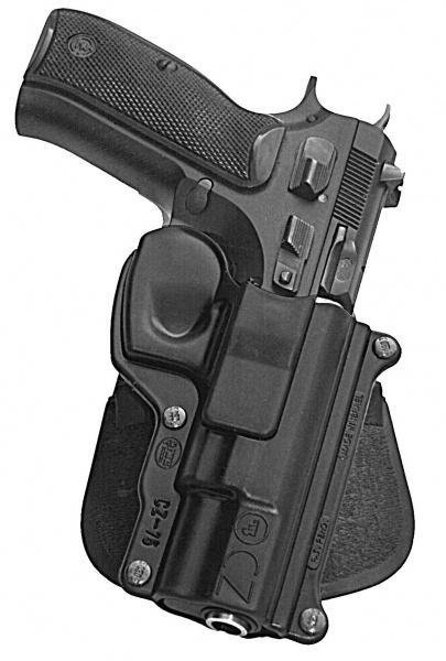 Fobus 75D Standard Paddle Holster - CZ 75 Series, Right Hand, Black Polymer, Concealment - First Samco/Fobus