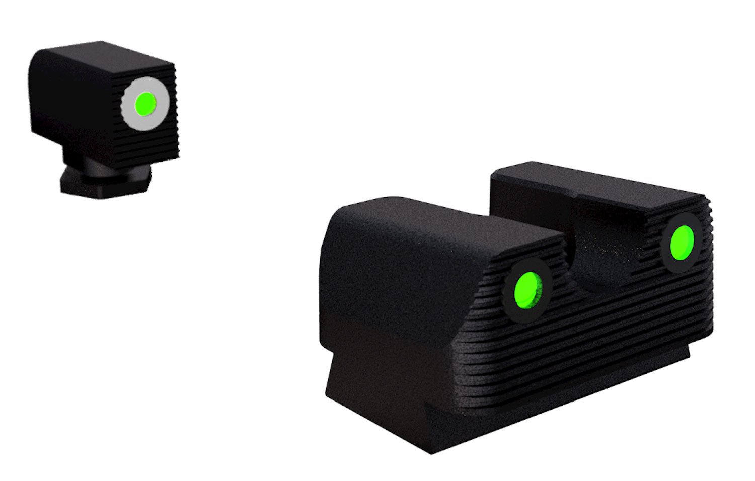 Rival Arms RA2B231G Night Sights for G42-G43-G48 Green Tritium White Ou... - GSM Outdoors - STEEL