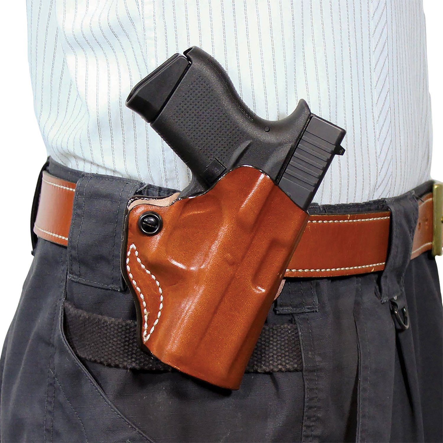 DeSantis 019TA9PZ0 Mini Scabbard Tan Leather Holster for Hellcat OSP