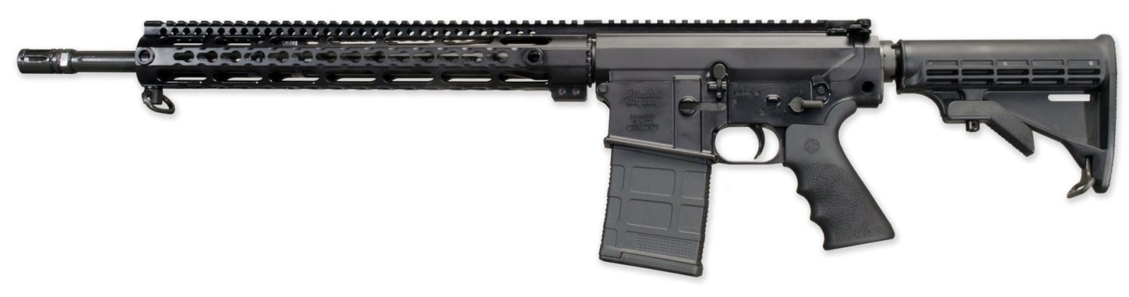 Windham Weaponry R18FSFST308 SRC 7.62x51mm NATO Caliber with 18" Barrel, 20+1 Capacity, Black Hard Coat Anodized Metal Finish, Black 6 Position Stock & Black Hogue Overmolded Grip Right Hand