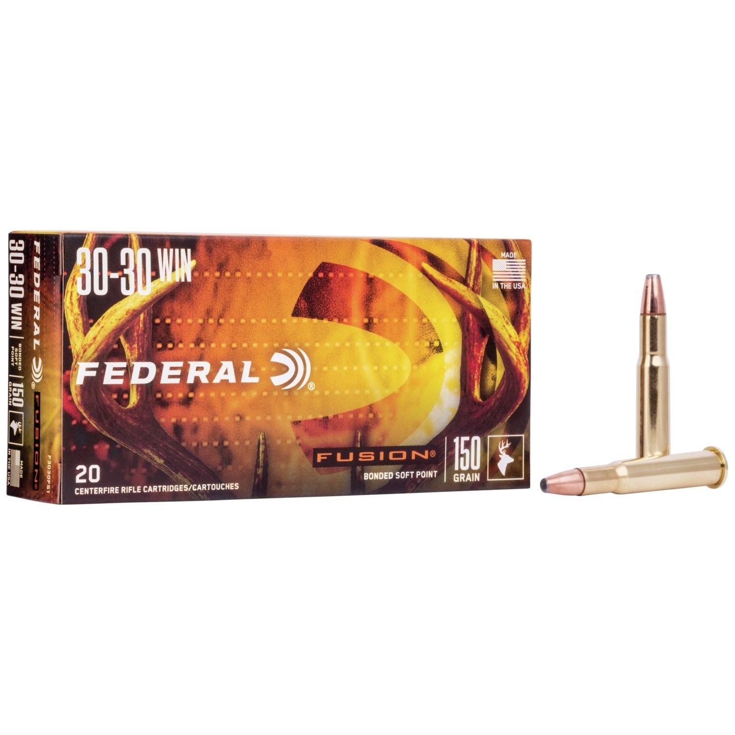 Federal F3030FS1 30-30 Win 150 Grain Fusion Soft Point 20 Rounds