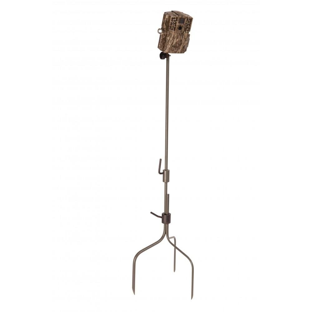 Moultrie MCA13051 Universal Trail Camera Stake - Durable Steel, 360 Degree Rotation, Adjustable Tilt, Compact Storage