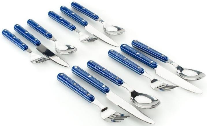 GSI 10212 Pioneer Enamelware Cutlery Set 12PC Blue