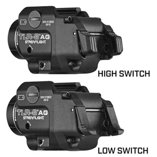 Streamlight TLR-8 AG Weapon Light w/Laser Black Anodized Aluminum 500 Lumens White LED Green Laser 140 Meters Beam - Streamlight - 500 LUMENS
