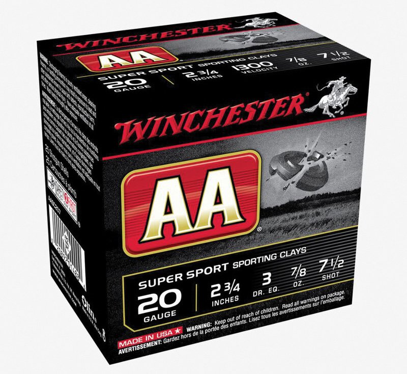 Buy Winchester AA Sporting Clays VP 20 Gauge 2.75 in #7.5 Shot 200 Rounds online