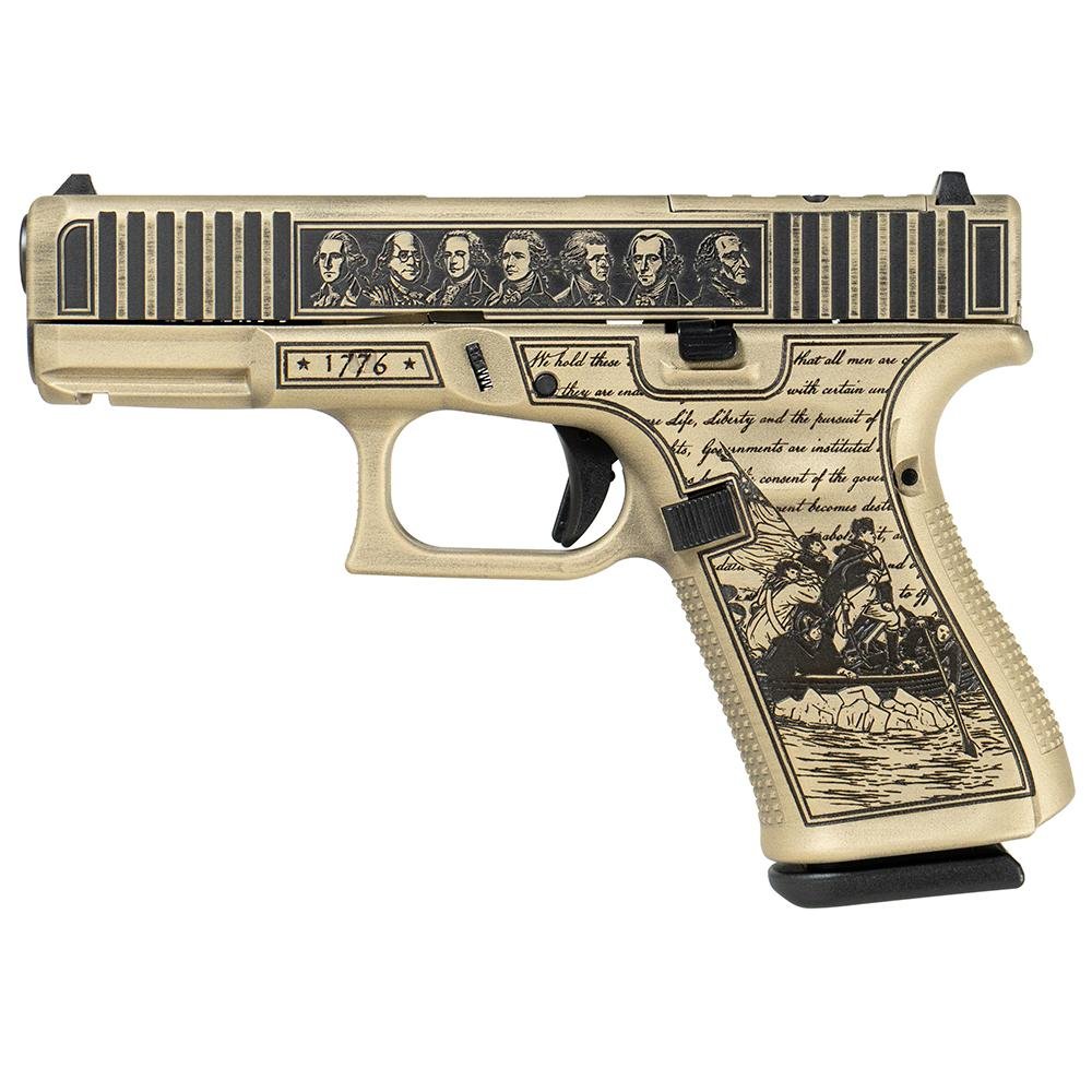 Glock V-Series Model 19 Spirit of '76 Optic Ready Handgun 9mm Luger 15rd Magazines (3) 4 Barrel FDE Cerakote Austria