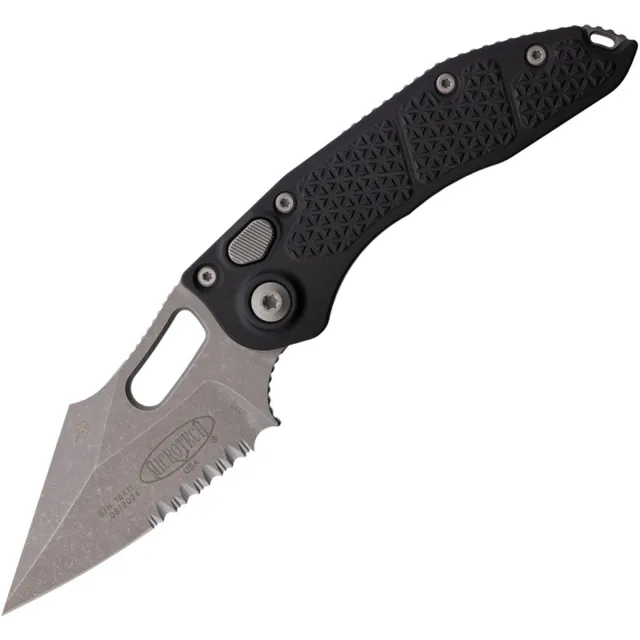 Microtech Stitch 169-11AP 3.75 In SE/PS Apocalyptic BLK ALU Handle