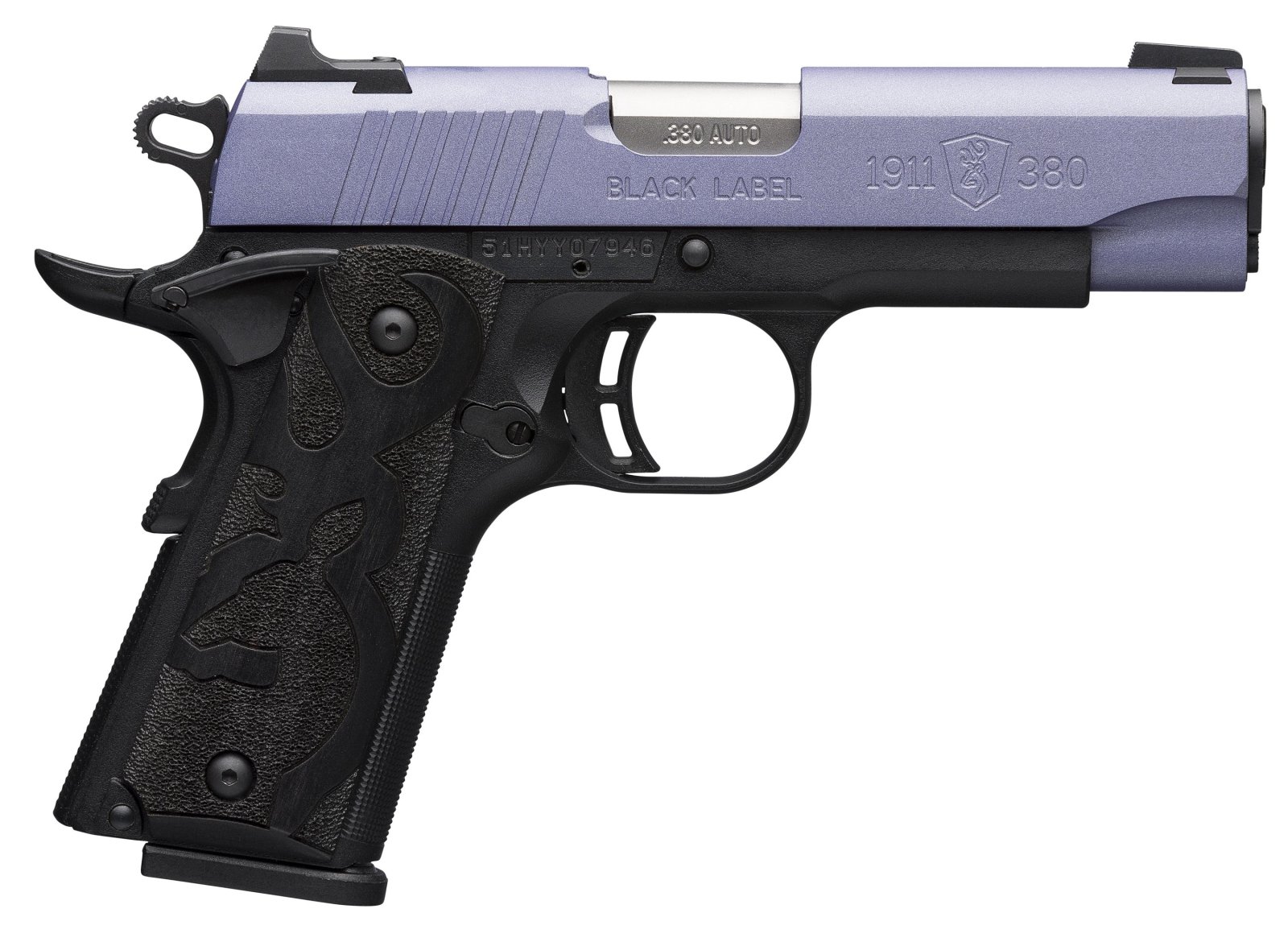 Browning 1911-380 Black Label Crushed Orchid Compact .380 ACP - Browning - 380 ACP