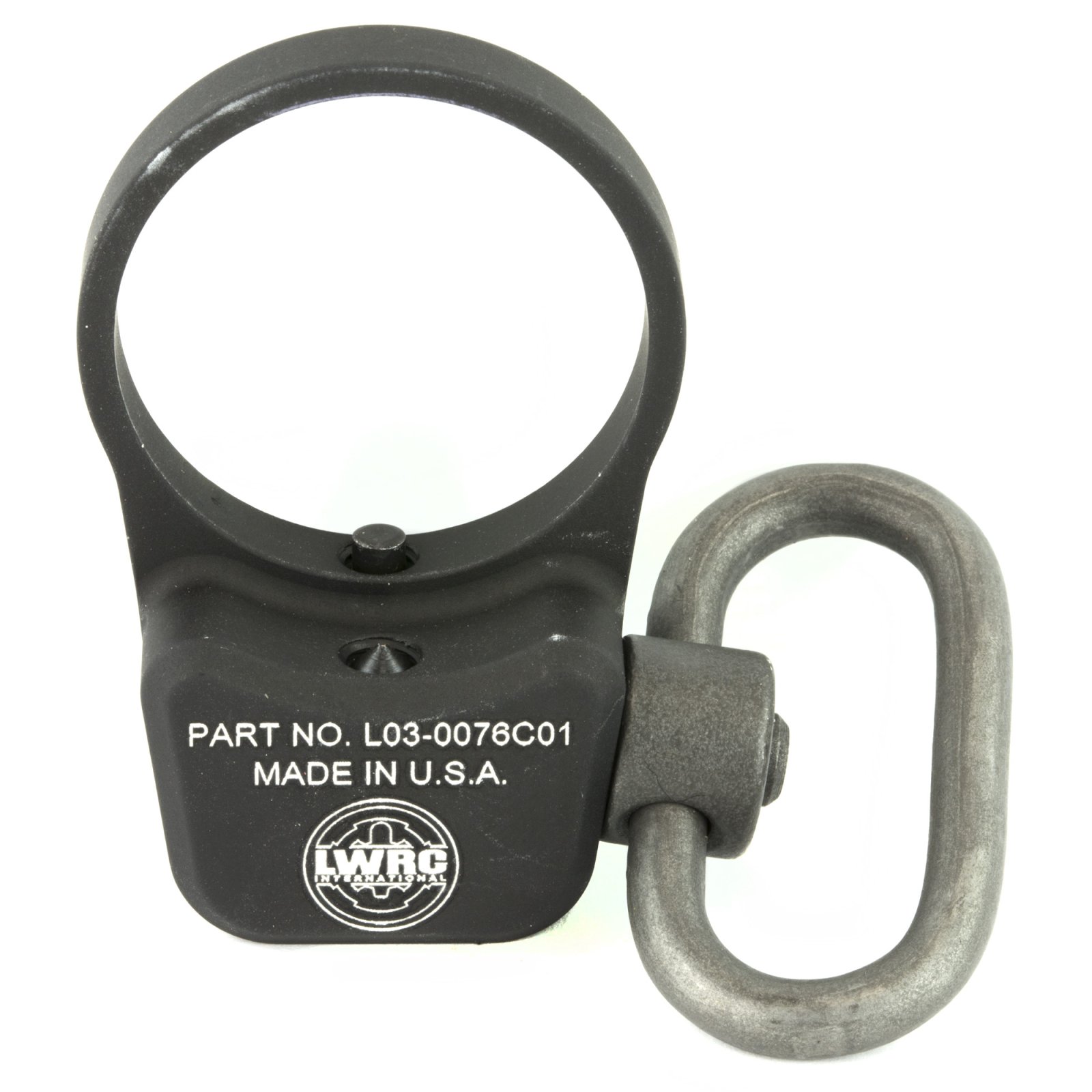 LWRCI 2000072A01 Ambi QD Sling Mount with Swivel Black Metal