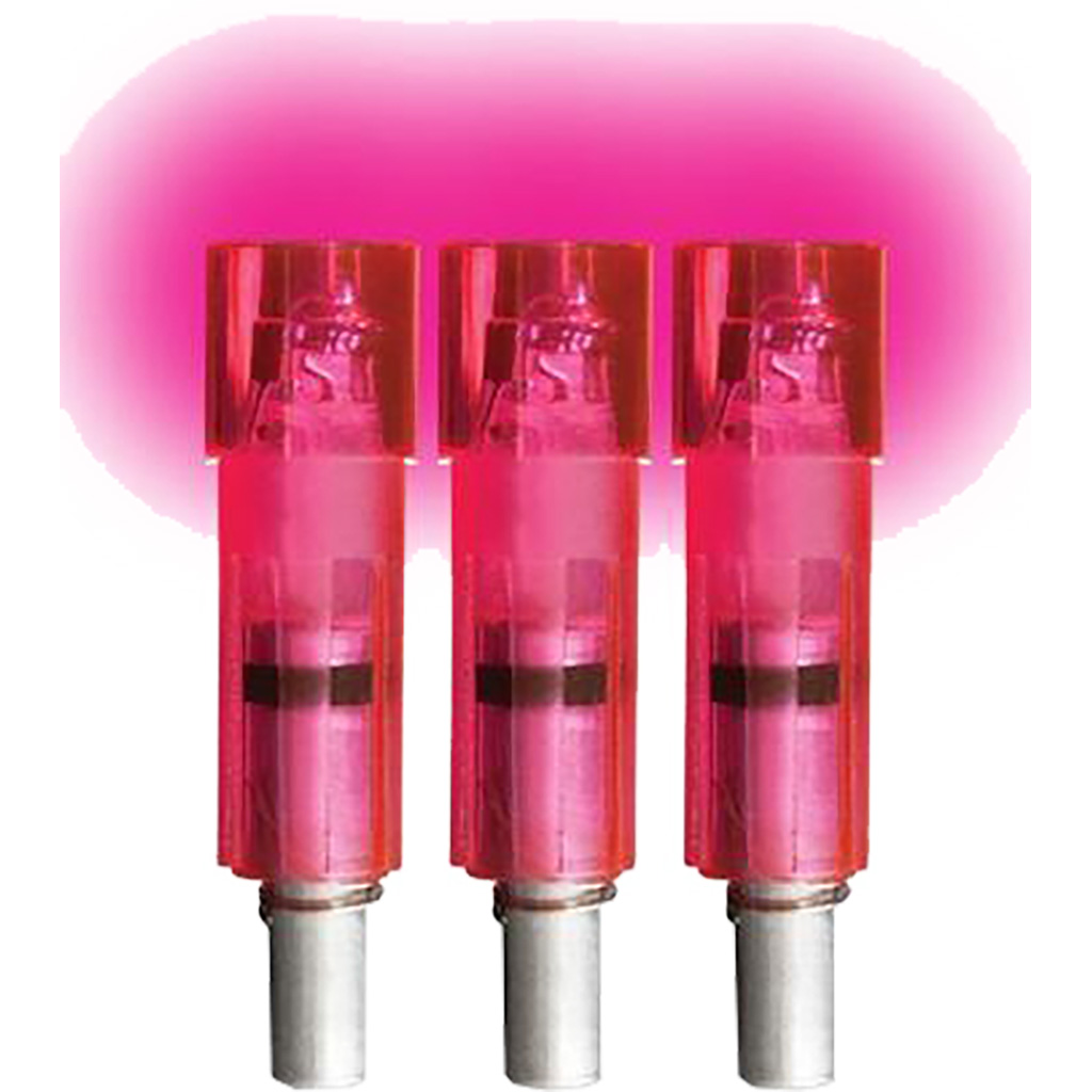Lumenok EXCF3P Excalibur Lighted Crossbow Nocks Pink Flat 3-Pack