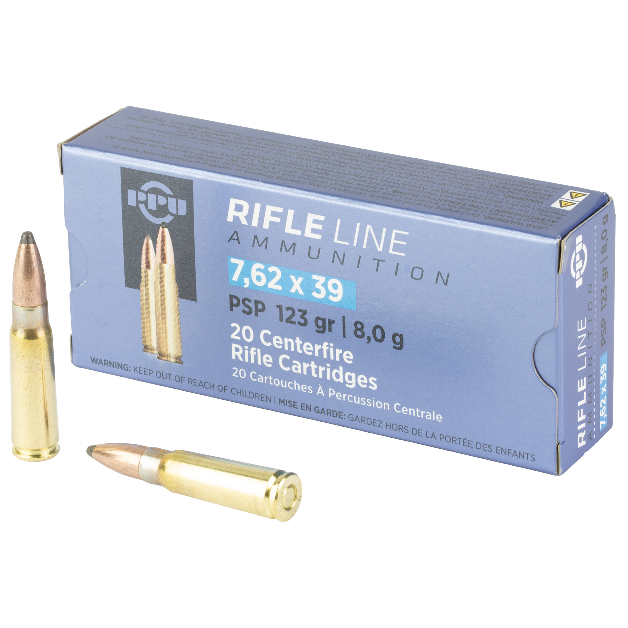 Prvi Partizan 7.62x39mm 123 Grain PSP Ammo - High Velocity 2460fps