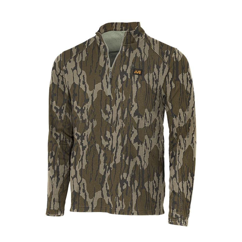 Muddy DV8 Quest Midweight Quarter Zip Sweatshirt Mossy Oak Bottomland M - GSM Outdoors