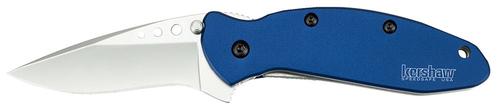 Kershaw 1620NB Scallion Navy Blue Knife, Steel Blade, Corrosion Resistant