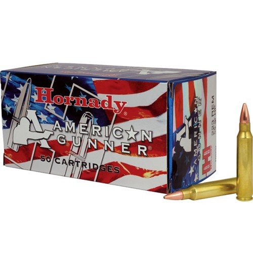 Hornady 80237 American Gunner .223 Rem 55gr HP 50 Rounds 3240fps