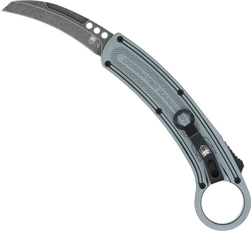 COBRATEC KARAMBIT 2.75" DOUBLE ACTION GREY RIGHT HAND D2 - CobraTec Knives