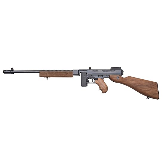 Thompson 1927A-1 Deluxe Semi-Auto, .45 ACP, 16.5-inch Finned Barrel, 13 lbs, 41-inch Length, Adjustable Sight, Blued Steel Finish, Walnut Stock, 10-Round Magazine, 1-Year Warranty by Auto Ordnance - Auto-Ordnance - .45 ACP