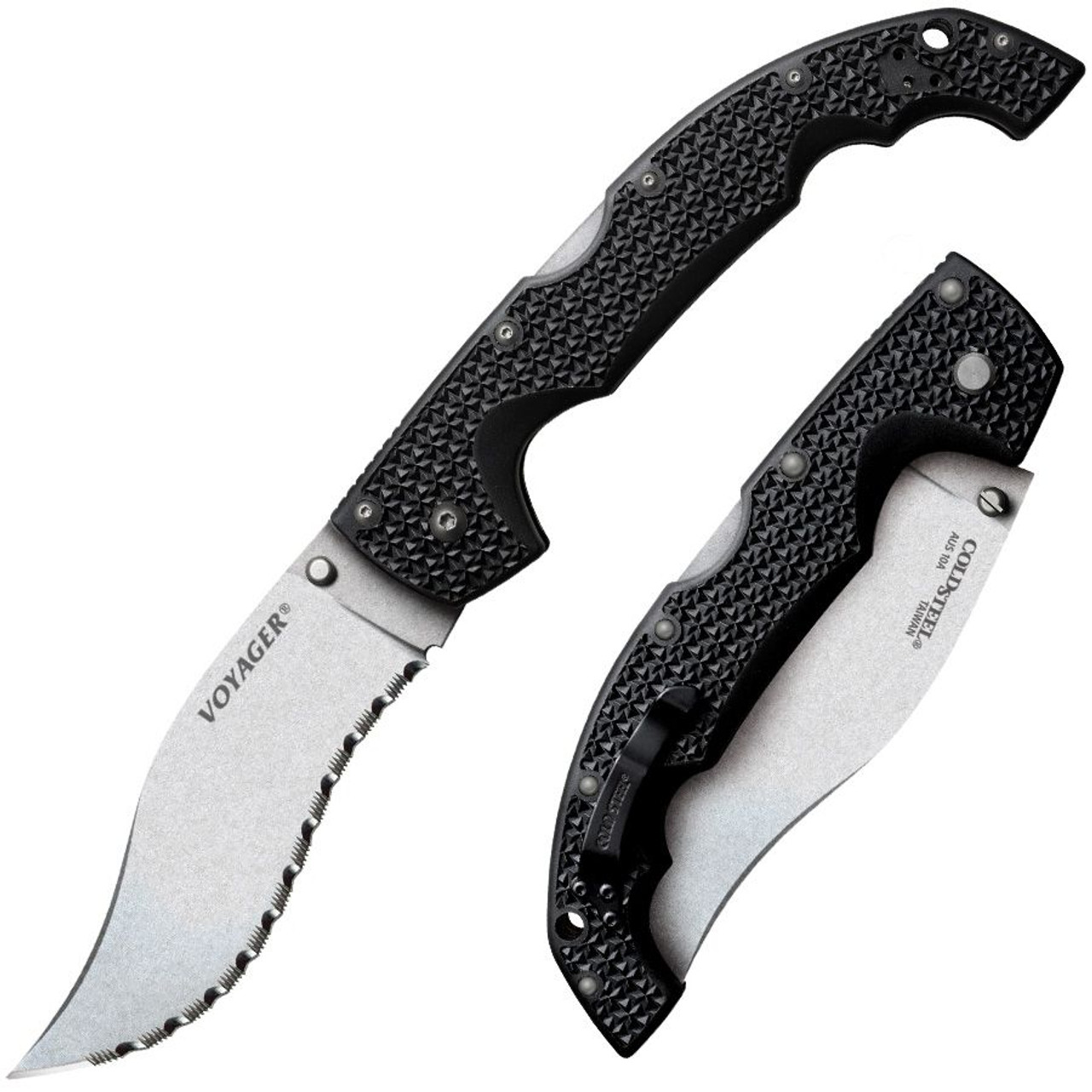Cold Steel CS29AXVS Voyager XL 5.5" Serrated AUS-10A Blade Folding Knife
