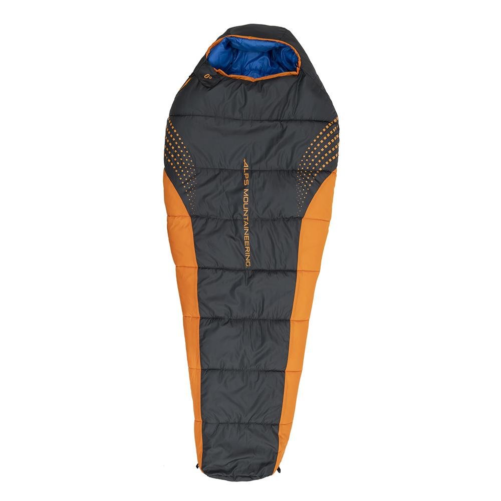 Alps Mountaineering Blaze 0 Regular Sleeping Bag 32x80 Charcoal/Orange