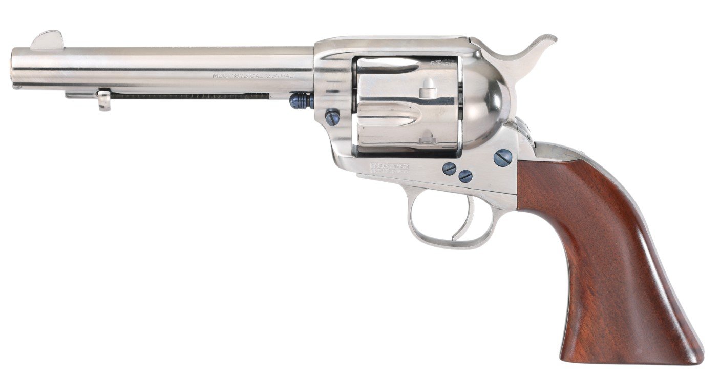 Taylor's & Company 555165 Gunfighter Revolver 357 Magnum 5.5" Nickel - Taylor's & Company - 357 Magnum