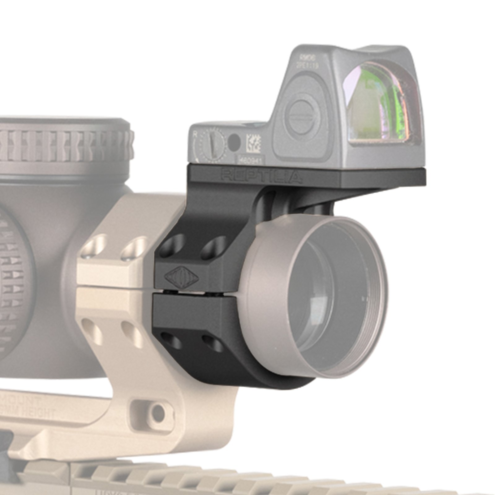 Reptilia 100-019 ROF-SAR Mount, 34mm, Anodized Black, Trijicon RMR/SRO
