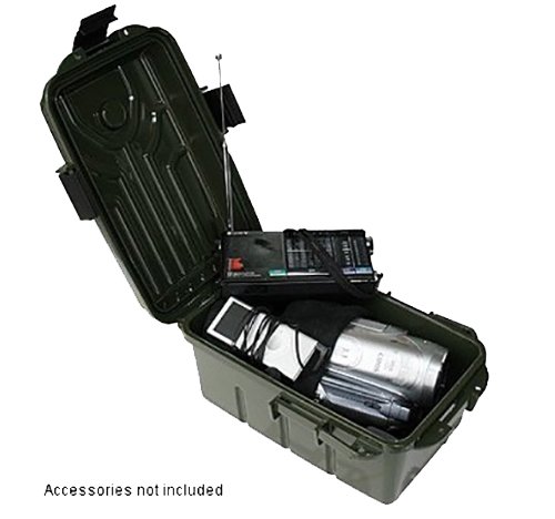 MTM Survivor Dry Box Forest Green 9.8x6.8x3" Waterproof Case with Compass & Signaling Mirror