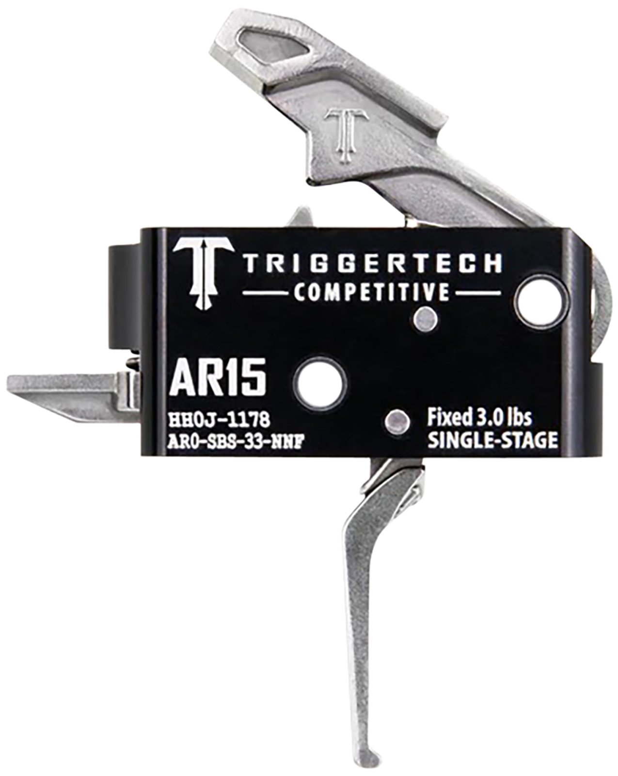 TriggerTech Trigger Competitive Flat Sgl Stage 3LB f/AR-15 AR0-SBS-33-NNF - TriggerTech