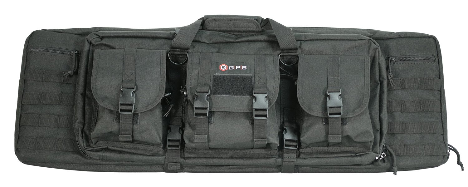 G Outdoors GPS-DRC36 36" Black Double Rifle Case 600D Polyester MOLLE - GPS